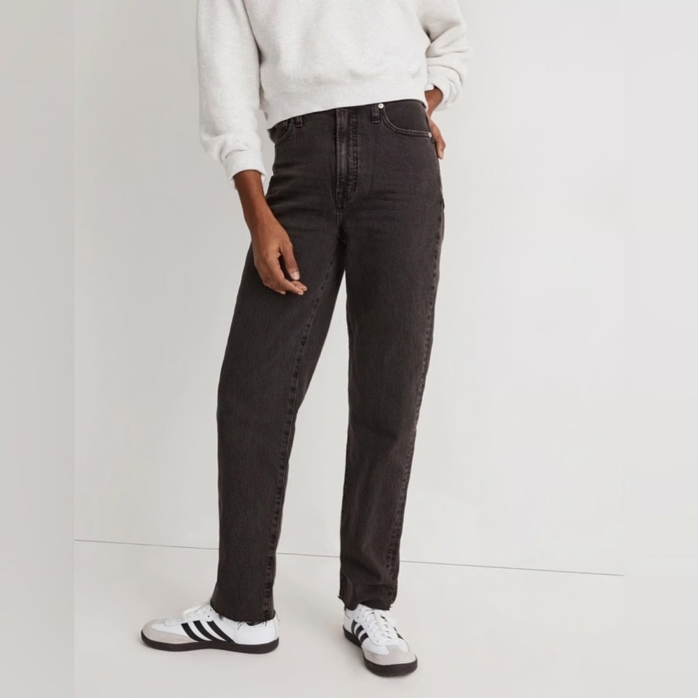 Madewell Perfect Vintage Jean, Straight, Raw Hem Edition, Lunar Wash